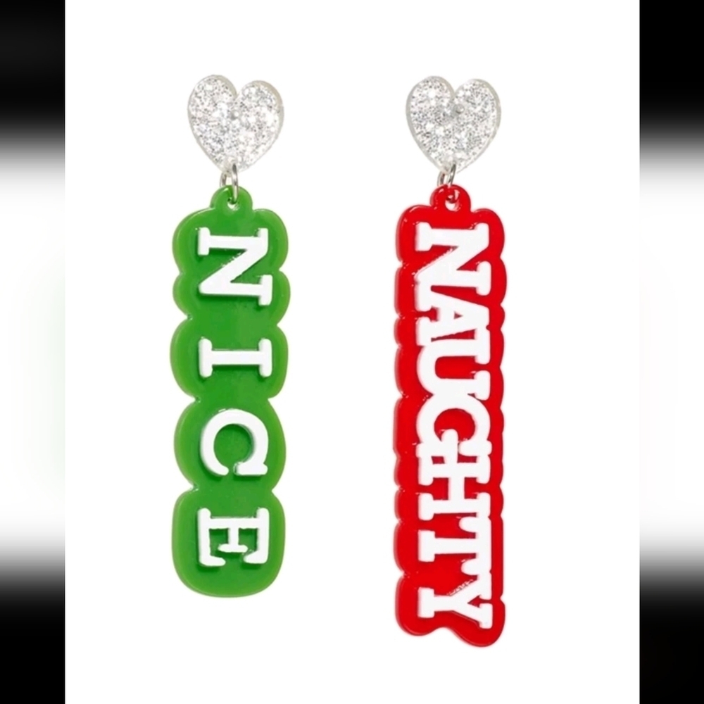 Naughty Nice Christmas Fun Earrings